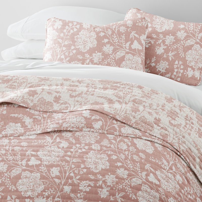 Blue Twin Reversible Microfiber Quilt Set
