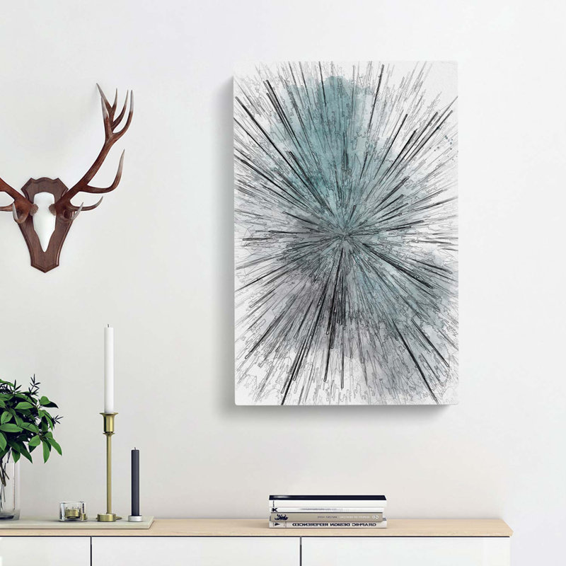 Explosion of Light in Abstract - Wrapped Canvas, 60cm H x 40cm W x 3cm D