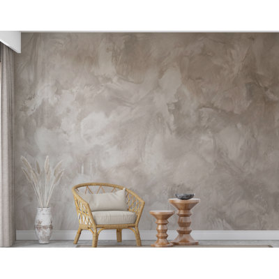 Neutral Abstract Wallpaper | Beige Textured Wall Mural | Modern Plaster Effect Wallpaper | Minimalist Luxury Wall Decor for Living Room  1193DRS