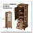 Rustic Wooden Storage Cabinet with Decorative Cutout Door & 3 Drawers