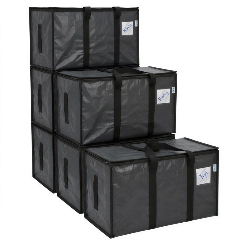 Harbour Housewares Polyethylene Plastic Storage Bag, Anthracite