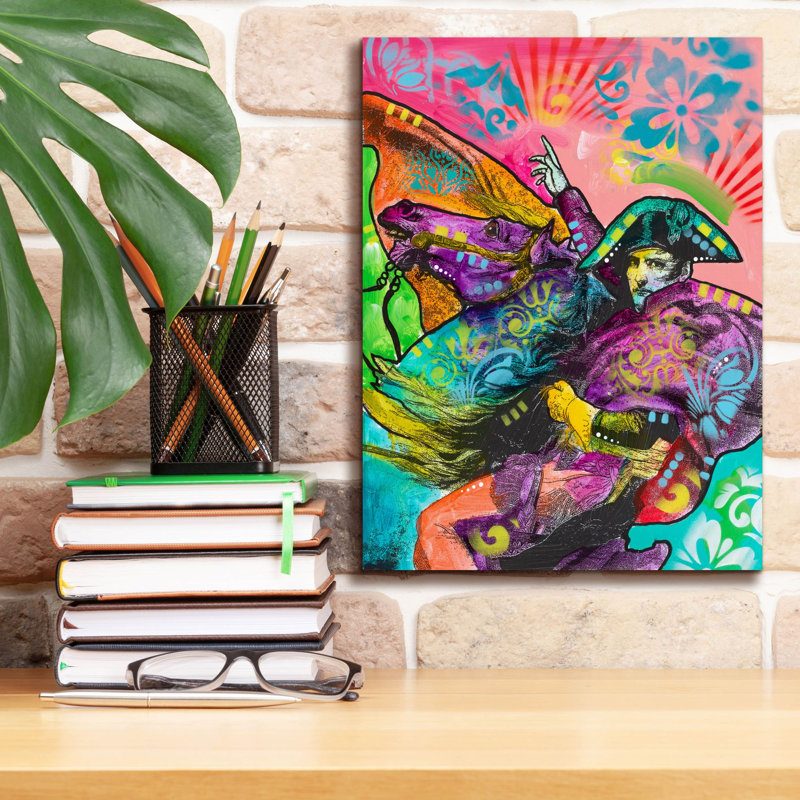 «Jl David Napoleon» par Dean Russo, art mural sur toile, H 16 po x l 12 po x P 0,75 po