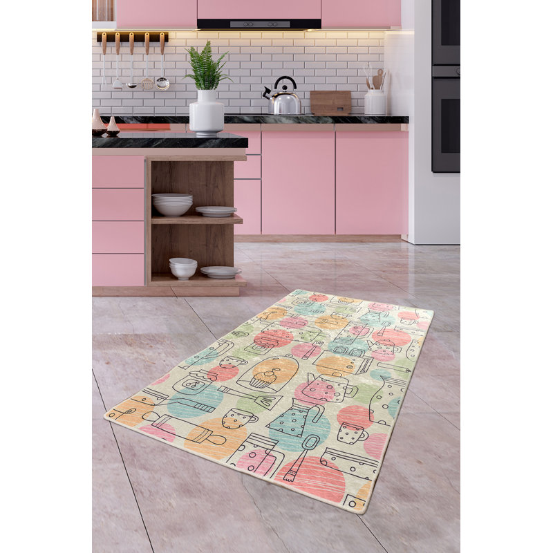 Polka Dots Shag Area Rug, Rectangle 160 x 229cm