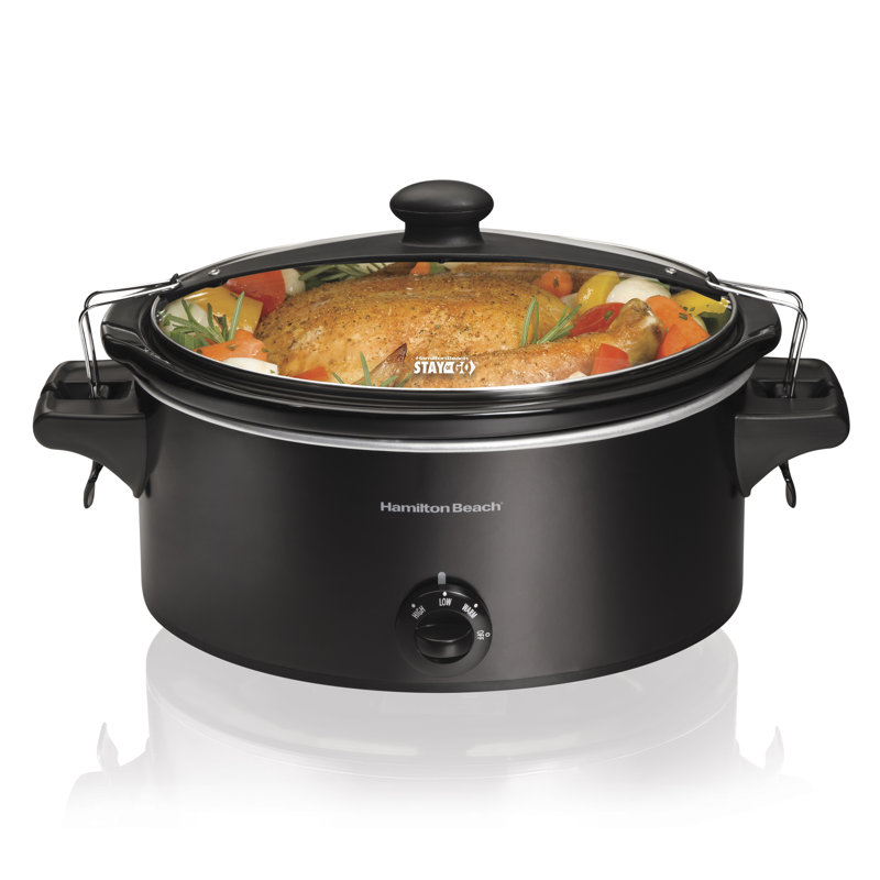 Hamilton Beach® Stay or Go® 6 Quart Slow Cooker Serves 7 Plus Black
