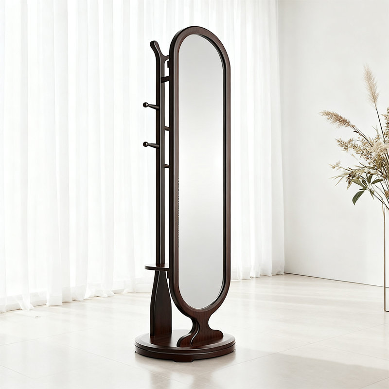 Nouveau miroir rotatif multifonctionnel blanc de style chinois Waxwood