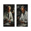 Ensemble de 2 pièces d'art mural blanc et noir - Laboratoire scientifique microscopique III-984698530-984698558