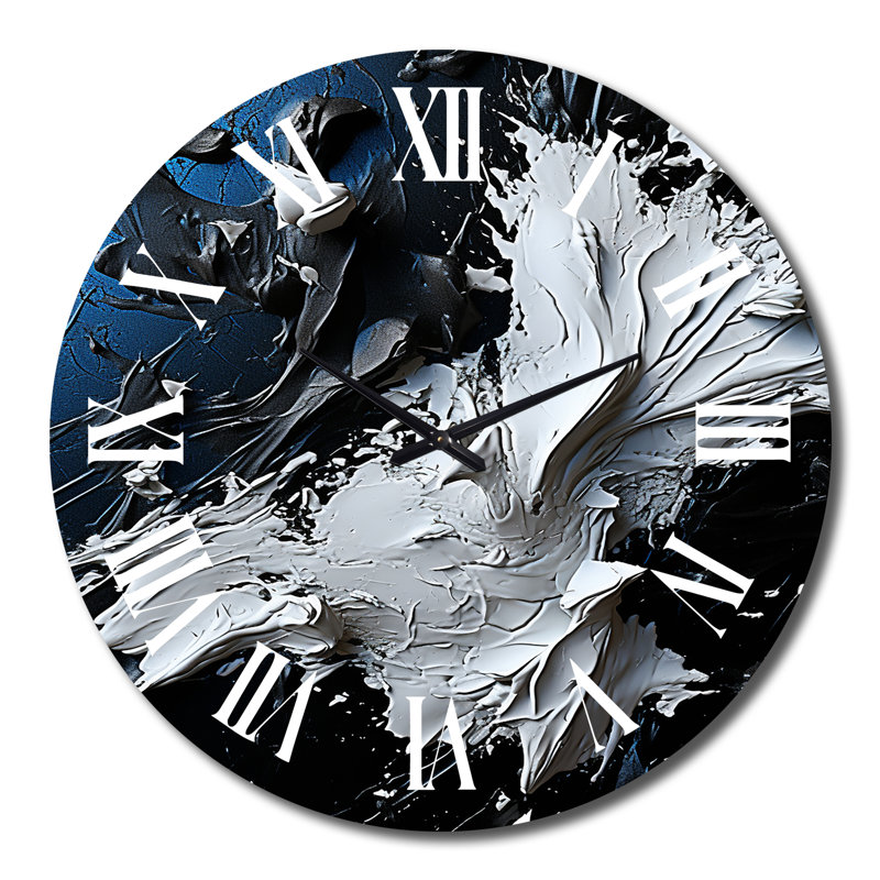 Abstrait rivière d'Euphoria I - Horloge murale peinture abstraite, Grand