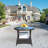 Outdoor Patio Furniture 1 Round Coffee Table With Clear Tempered Glass(Only Including Table)