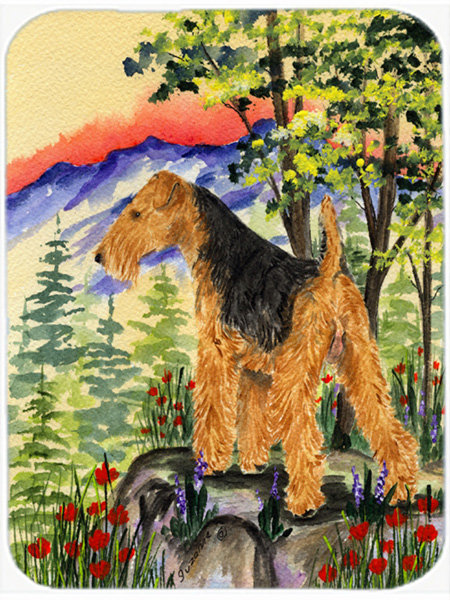 Lakeland Terrier Wood Glass Cutting Board