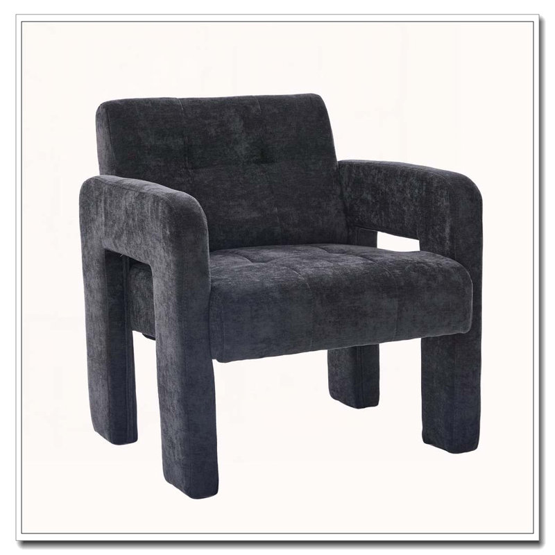 Fauteuil rembourré, Noir
