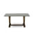 3 Piece Kitchen Table Set - 1 Dining Room Table and 2 Dining Bench - Reliable and Sturdy Constructed - Cement Table top and Distressed Jacobean Finish-1276034584-1276034564-1276034590