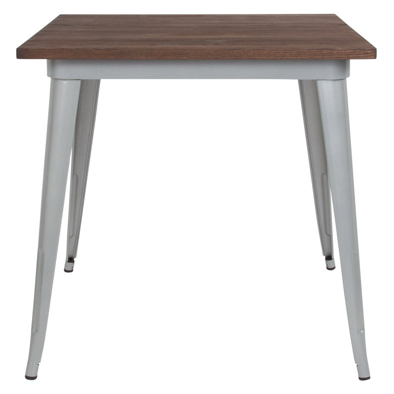 Table de salle à manger Derbyshire, H 30,5 po x L 31,5 po x l 31,5 po, Argent