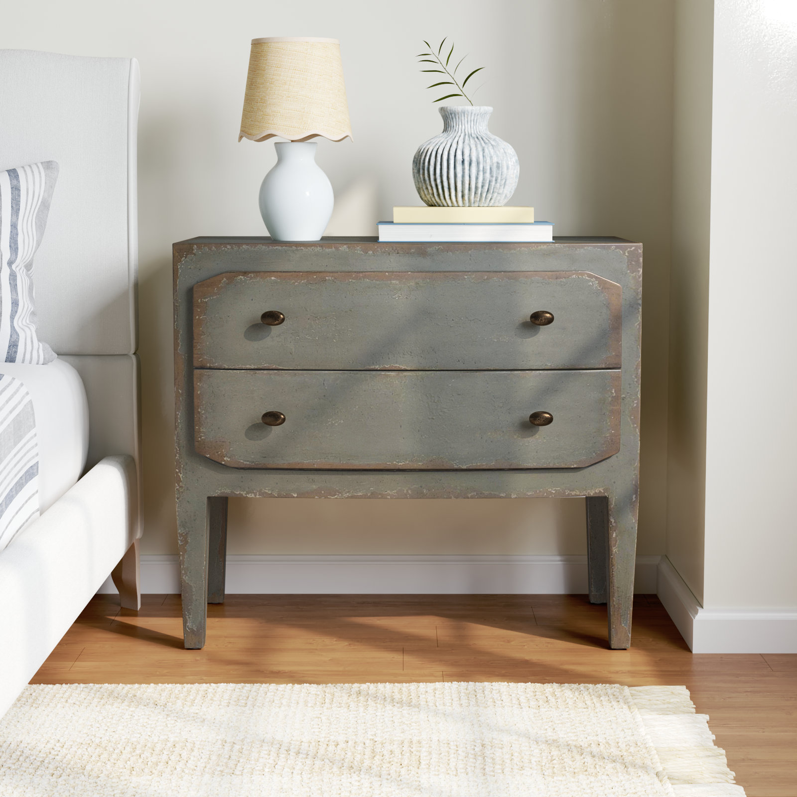 Chamberlain Nightstand, Speckled Gray
