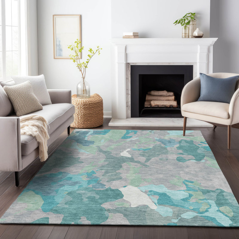 Machine Washable Indoor/Outdoor Oden ACN2161 Modern Rug, Rectangle 5' x 7'6"
