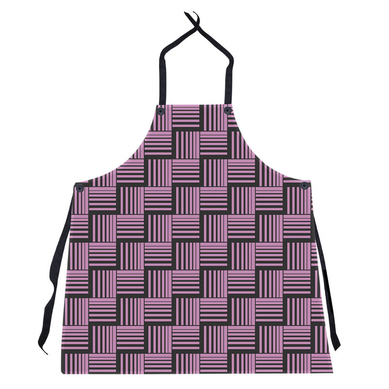 Jaya Bib Apron, Light Pink/Black