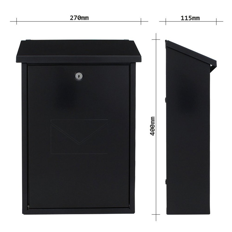 Steel Wall Mounted Post Box