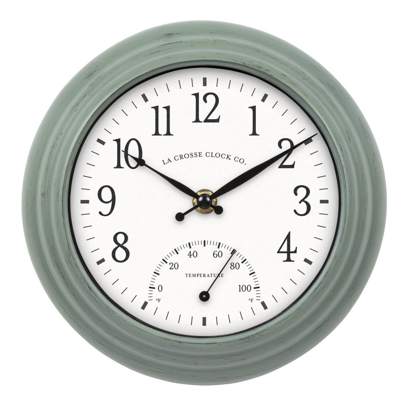 Aizel 8" Outdoor Quartz Wall Clock