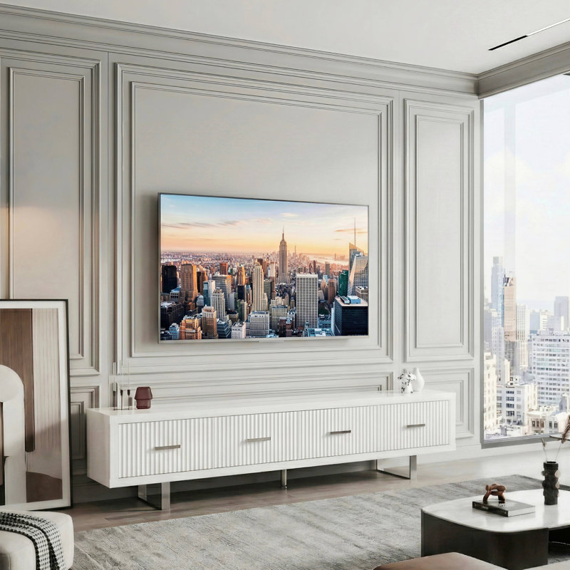 Meuble télé 78,7 po x 13,8 po x 17,8 po, White