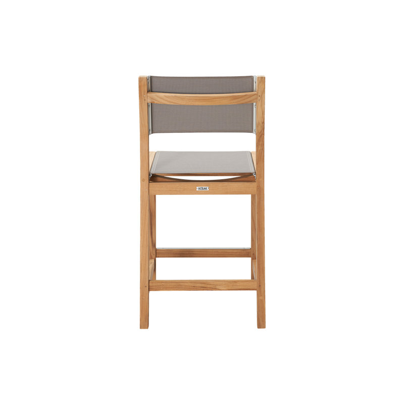 Pearl Teak Outdoor Counter Height Chair, Taupe