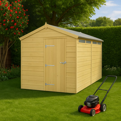 8ft x 10ft Apex Security Shed - Single Door