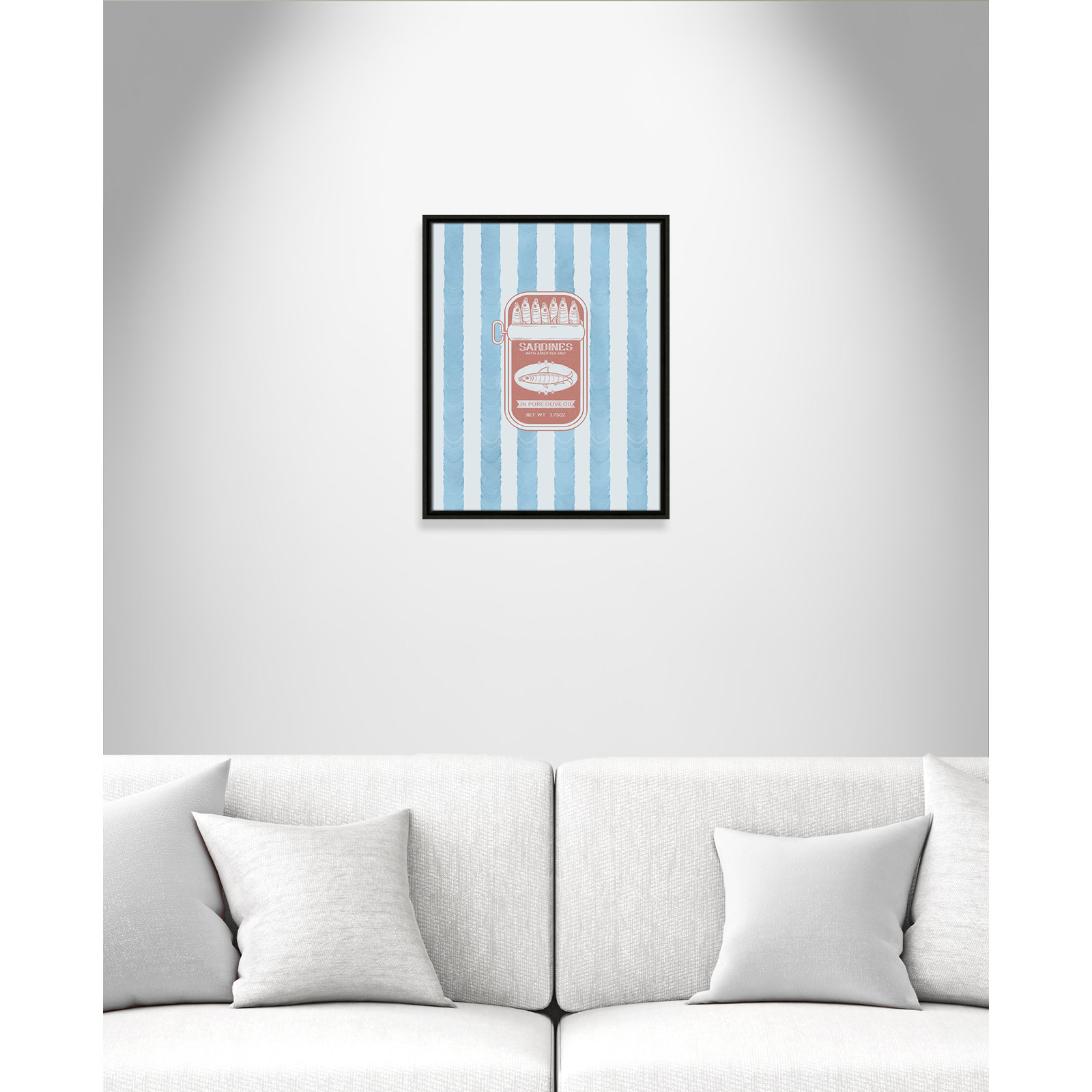 Salty Sardines Print by Marcus Prime, 17.5'' W x 21.5'' H, Espresso Floater