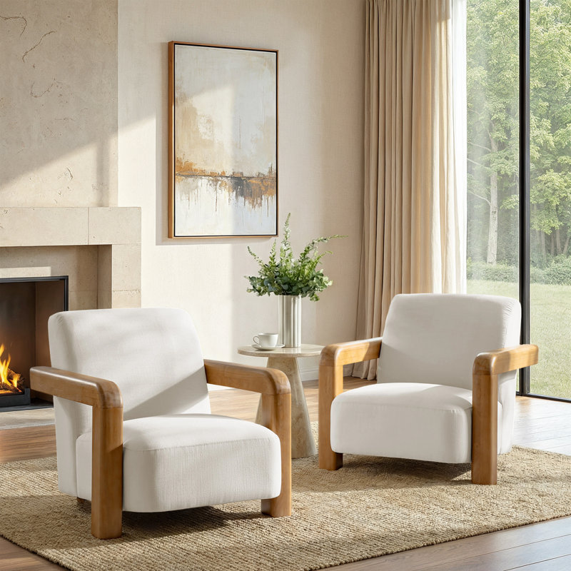 Jakira Upholstered Accent Chair, White