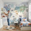 World Map Wallpaper Cloudy Sky Wall Mural-1975277276-1975277278