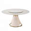 Table de salle à manger moderne 59,05 "en pierre artificielle avec plateau rond 31,5"-86184918-86184916