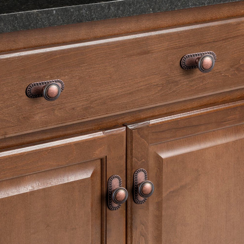 1 1/3" Mushroom Knob With Backplate(G016), Antique Copper