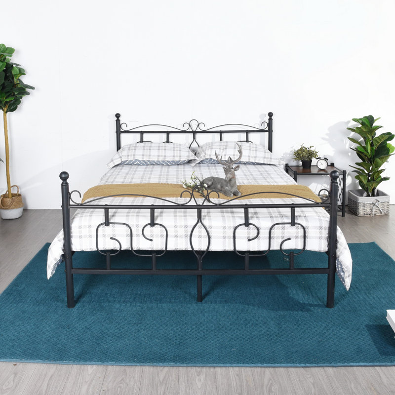 Albanese Solid Wood Bed, Double (4'6), Black