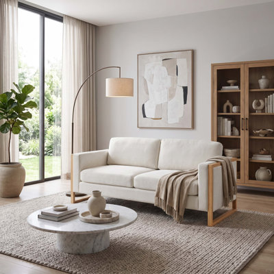 79" Modern Sofa with Solid Wood Legs,3-Seater,Living Rooms,Bedrooms,Apartment Office