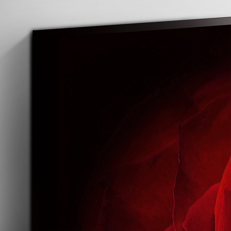 Flower Red Rose Photographic - Wrapped Canvas, 70cm H x 100cm W