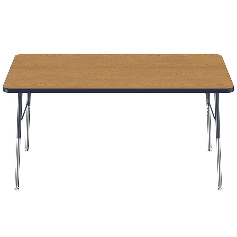Table d'activité rectangulaire à hauteur réglable en forme de T, Roulement pivotant standard, 36 po x 60 po