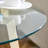 Modern And Practical Round Table: Clear Tempered Glass Top And Wood-coloured Mdf, Ideal For Living Rooms And Bedrooms