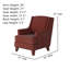Fauteuil à oreilles l 32 po Venton-2071506779