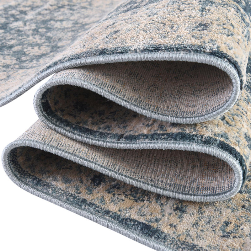 Tapis bleu marine Alabama, Tapis de couloir 2 pi 7 po x 10 pi 2 po