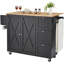 Chariot de rangement pour îlot de cuisine roulant avec tiroir et tablettes réglables | Idée de cadeau-726283370-726283371