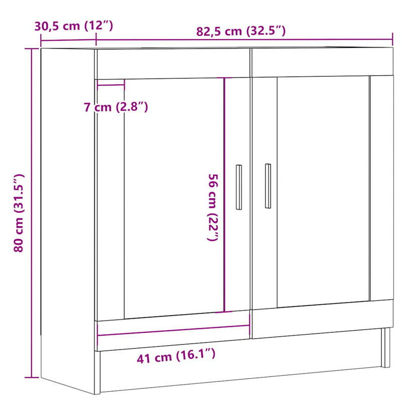 Armoire-classeur vidaXL, Bois ancien