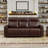 82"Wide Modern Skin-friendly Genuine Leather Power Reclining Sofa with USB & Type-C-1269556483