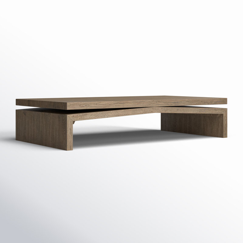 Matthes Rectangular Single Coffee Table, Rustic Gray Veneer