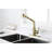Pull Down Kitchen Faucet In Gold And Stainless - Modern Elegant Design For Aesthetics High Arc Sink Versatile Stream Spray Options-2102437691