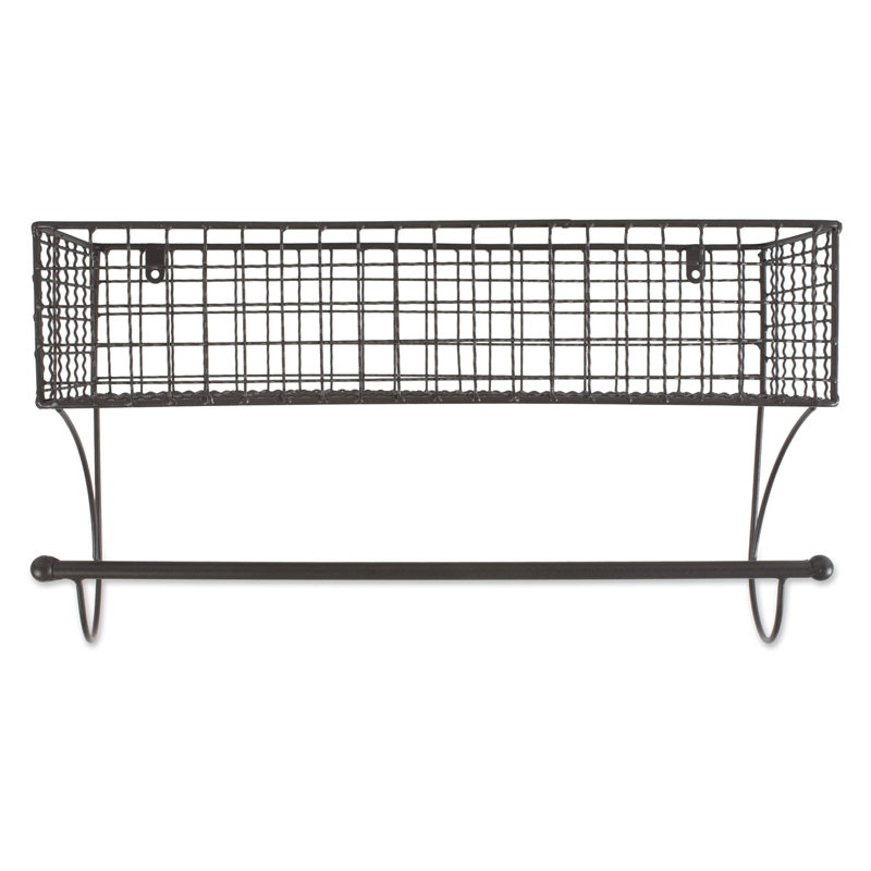 Porte-serviettes mural Kylertown, Rustic, H 10 po x L 17 po x l 5,5 po