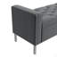 Banc repose-pieds carré avec accoudoirs carrés et garniture cloutée en velours moelleux