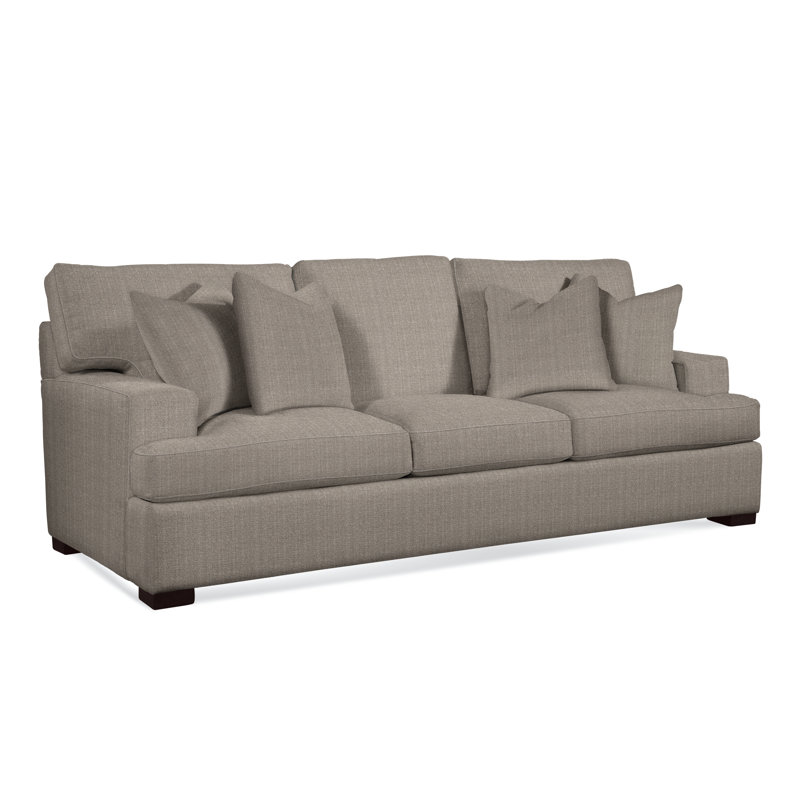 Cambria Upholstered 97'' Sofa, Java Finish, Knit Indigo Boucle; 0309-61