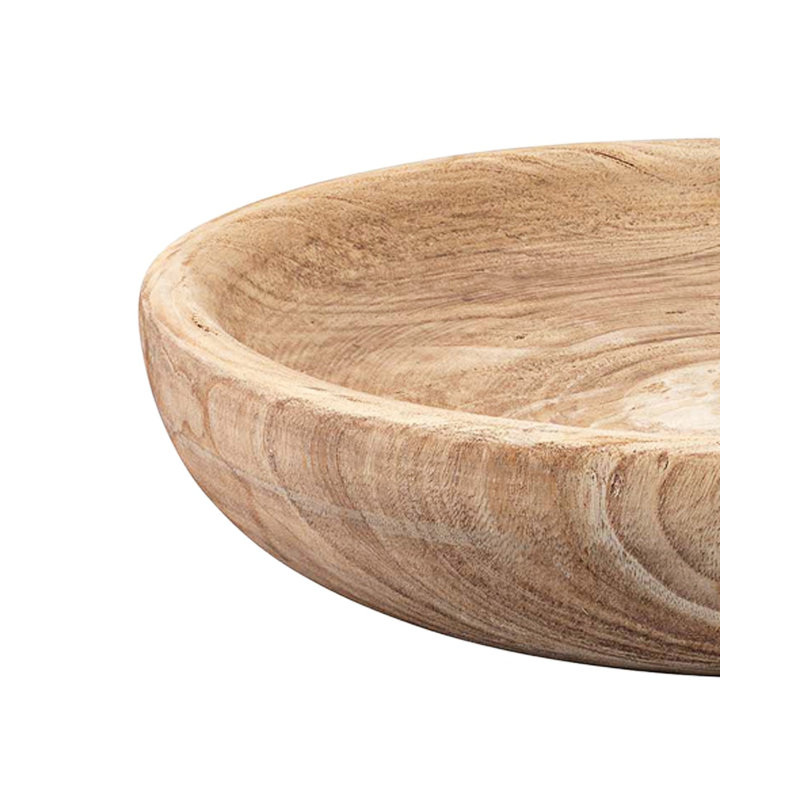 Handmade Wood Decorative Bowl, 4.5" H x 20.5" W x 20.5" D