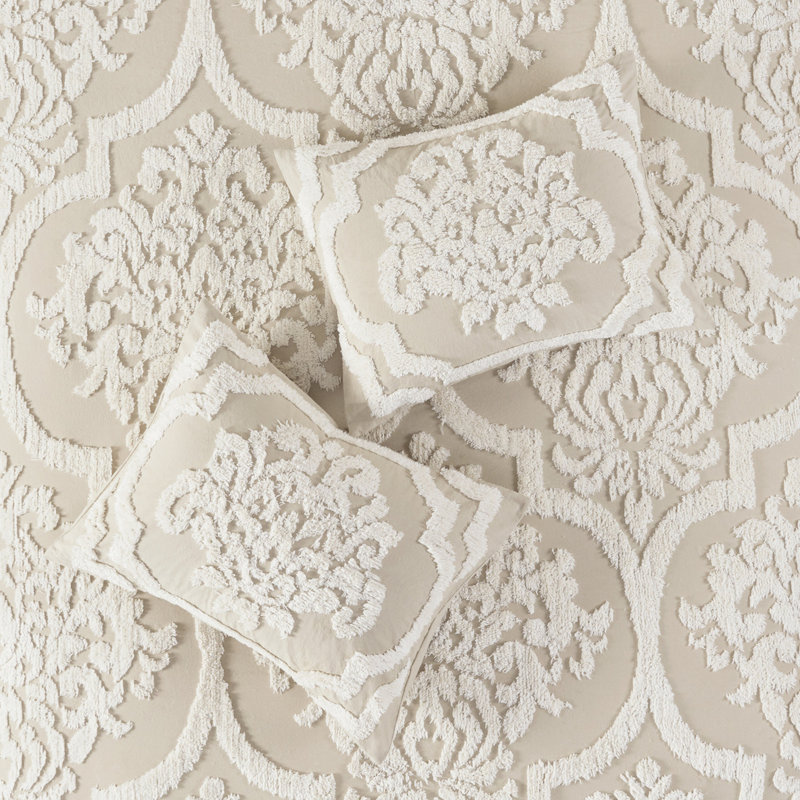 Édredon en coton taupe 3 pièces double / grand luxe, Taupe, Édredon double / grand + 2 taies décoratives sup
