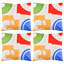 Coussin décoratif en velours amovible et lavable 4 pièces Ebern Designs 18 po x 18 po rouge