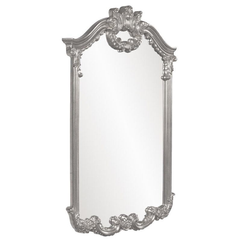 Roman Arch Beveled Mirror, Nickel