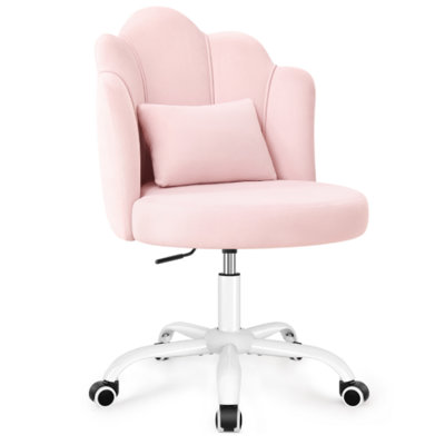 Chaise de bureau moderne rembourrée avec dossier en forme de pétale