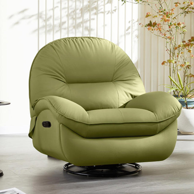 Nyzaiah Faux Leather Recliner, Green